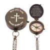 Engraved Nautical Compass, Personalized Compass, Mens Gift, Groomsmen Gift, Wedding Gift, Hiking Gift, Corporate Gift, (Front Engraved with Leather Box) view 1