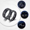 Blowin 8mm EKG Heartbeat Engagement Wedding Band Black Stainless Steel Promise Ring for Men Comfort Fit (His Size 11) view 3