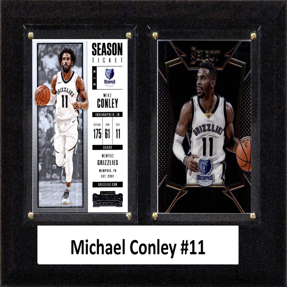 C&I Collectables NBA Memphis Grizzlies Mens 68CONLEYNBA 6"x8" Michael Conley Memphis Grizzlies Two Card Plaque, Brown, N/A