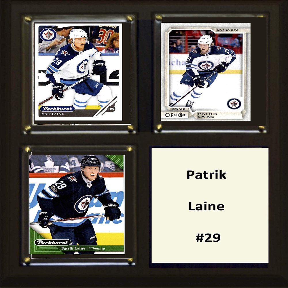 C&I Collectables NHL Winnipeg Jets Mens 810LAINENHL 6"x8" Patrik Laine Winnipeg Jets Two Card Plaque, Brown, N/A