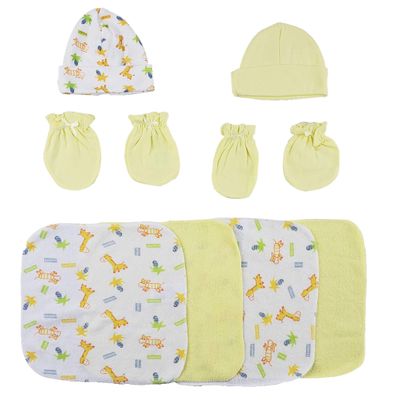 bambini Caps, Mittens and Washcloths - 8 Pc Set