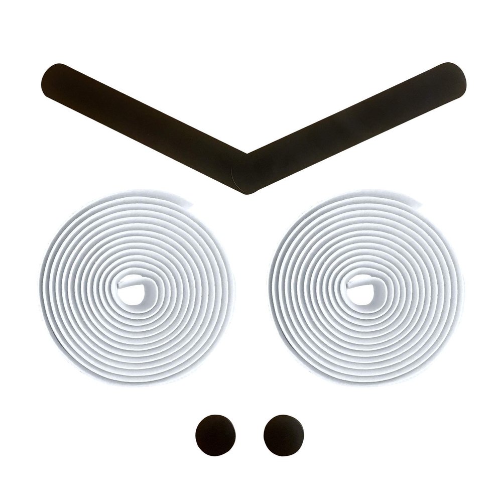 ALIEN PROS Bike Handlebar Tape EVA (Set of 2) White - Enhance Your Bike Grip with These Bicycle Handle bar Tape - Wrap Your Bike for an Awesome Comfortable Ride (Set of 2, White)