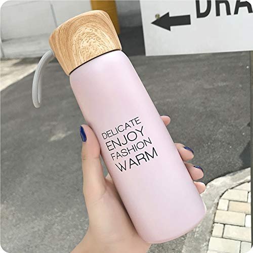 WATERBOTTLEHERO Brief Thermal Insulation Water Bottles 500ML with Rope Grain Lid Design 304 Stainless Steel Body Applicable for Outdoor Sports 2 0.5L