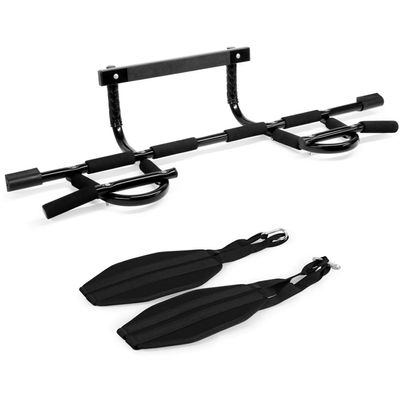 Yes4All Door Pull Up Bar, Heavy Duty Hanging Bar, Pull Up Bar for Doorway, Supports up to 300 lb, Multi-Grip Foam Handles, Fits 30" to 38" Door Frames, Easy Installation for Home Gym Use, Black