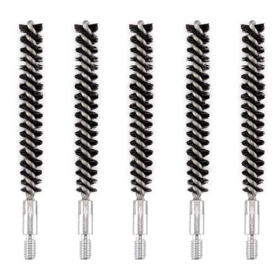 BOOSTEADY 5 Pcs Nylon Bristle Bore Gun Cleaning Brush for Pistol, 50 Professional Square Patches, .260/6.5MM, .17, .22, .357/9MM, .40, .45, .30 Caliber