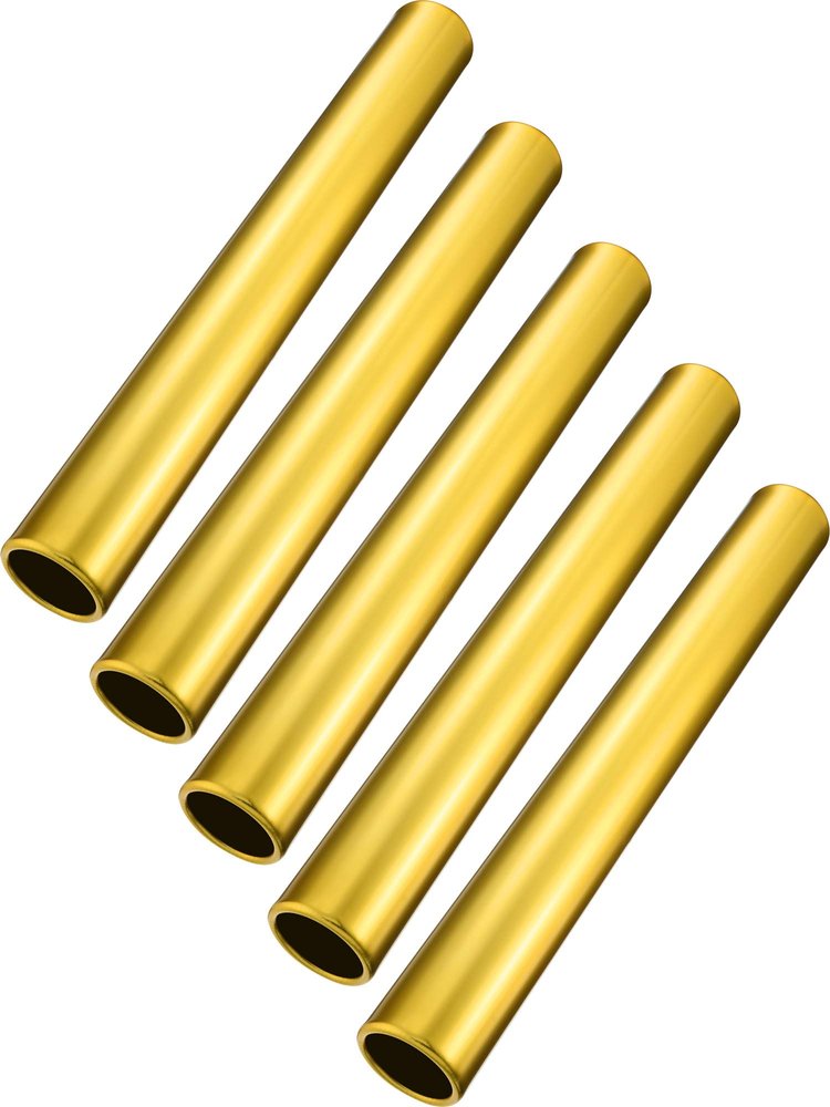 Zhehao Aluminum Field Race Batons - Running Batons for Students, Office, Clark, Outdoor - 5 Pieces (Gold)