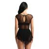 Moily Women's Lyrical Ballet Dance Dress Leotard Asymmetric Tutu Skirted Gymnastics Dancewear Black X-Large view 3