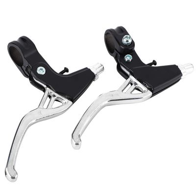 Alomejor Brake Levers 1 Pair Aluminium Alloy Cycling Brake Level Handles Brake Levers for Road Mountain Bike(Silver)