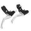 Alomejor Brake Levers 1 Pair Aluminium Alloy Cycling Brake Level Handles Brake Levers for Road Mountain Bike(Silver)