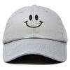 DALIX Smile Baseball Cap Smiling Face Happy Dad Hat Men Women Teens in Gray view 1