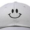 DALIX Smile Baseball Cap Smiling Face Happy Dad Hat Men Women Teens in Gray view 2