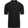 Murray Sporting Goods Short Sleeve Polo Baseball and Softball Umpire Shirt - Sized for Chest Protector (Black, Large) view 1