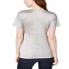 Bar III Women's Twist-Front Top, Silver, Medium view 2