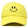 DALIX Smile Baseball Cap Smiling Face Happy Dad Hat Men Women Teens in Yellow view 1
