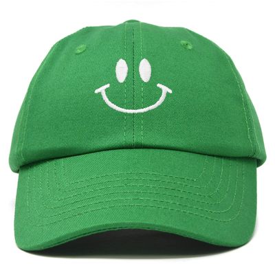 DALIX Smile Baseball Cap Smiling Face Happy Dad Hat Men Women Teens in Kelly