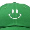 DALIX Smile Baseball Cap Smiling Face Happy Dad Hat Men Women Teens in Kelly view 2