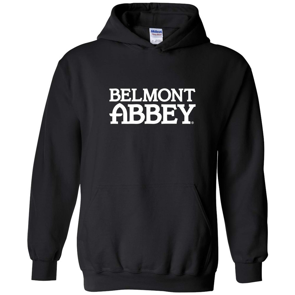 AH01 - Belmont Abbey College Crusaders Basic Block HOODIE - Small - Black