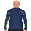 Tuga Men's Snorkel Hooded Rash Guard, UPF 50+, USA Made, Navy/Neon Green, XS view 3