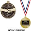 Handshake Medals, 2" Gold Handshake Medal Award with Free Custom Engraving 50 Pack Prime view 2