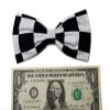 EmilyRose Couture Special Prints Hairbows- Music Notes, Houndstooth,argyle, Nascar, Cammo (Group 2 of 2) (Headband, Checkerboard) view 2