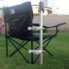 Universal Chair Clamp, Flag Holder- heavy-duty beach umbrella clamp. This sturdy clamp quickly attaches to most rigid frame section of the chair and is a perfect companion for your beach umbrella view 4