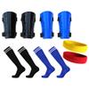 Haploon Shin Guards Soccer Football Shin Pads Protector of high-Elasticity Cotton Soccer Socks and 2 sweatbands for 5-12 Old Kids, Teenagers, Boys, Girls view 1