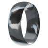 ThunderFit Silicone Wedding Ring for Men - Rubber Engagement Band - Width 8.0mm Thickness 2.0mm (Grey Camo, 8-8.5 (18.50mm) view 1