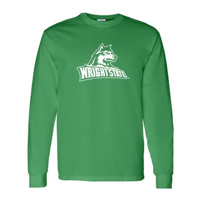 AL02 - Wright State Raiders Primary Logo Long Sleeve - 2X-Large - Green
