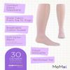 MeMoi Essential Sheer Nylon Tights for Girls, Ultra Soft and Lightweight Opaque Girls Tights - Sizes A-12, White, 4-6 view 3