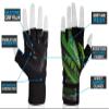 VIRTUE Mesh Breakout Gloves - Half Finger Paintball Gloves - Graphic Green (SM/MD/LG) view 2