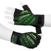 VIRTUE Mesh Breakout Gloves - Half Finger Paintball Gloves - Graphic Green (SM/MD/LG) view 4