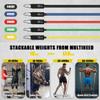 23 Pack Resistance Bands Set Workout Bands, 5 Stackable Exercise Bands 5 Loop Resistance Bands 2 Core Sliders, Door Anchor Handles Ankle Straps Carry Bag Instant Cooling Towel Wrist Wraps view 2