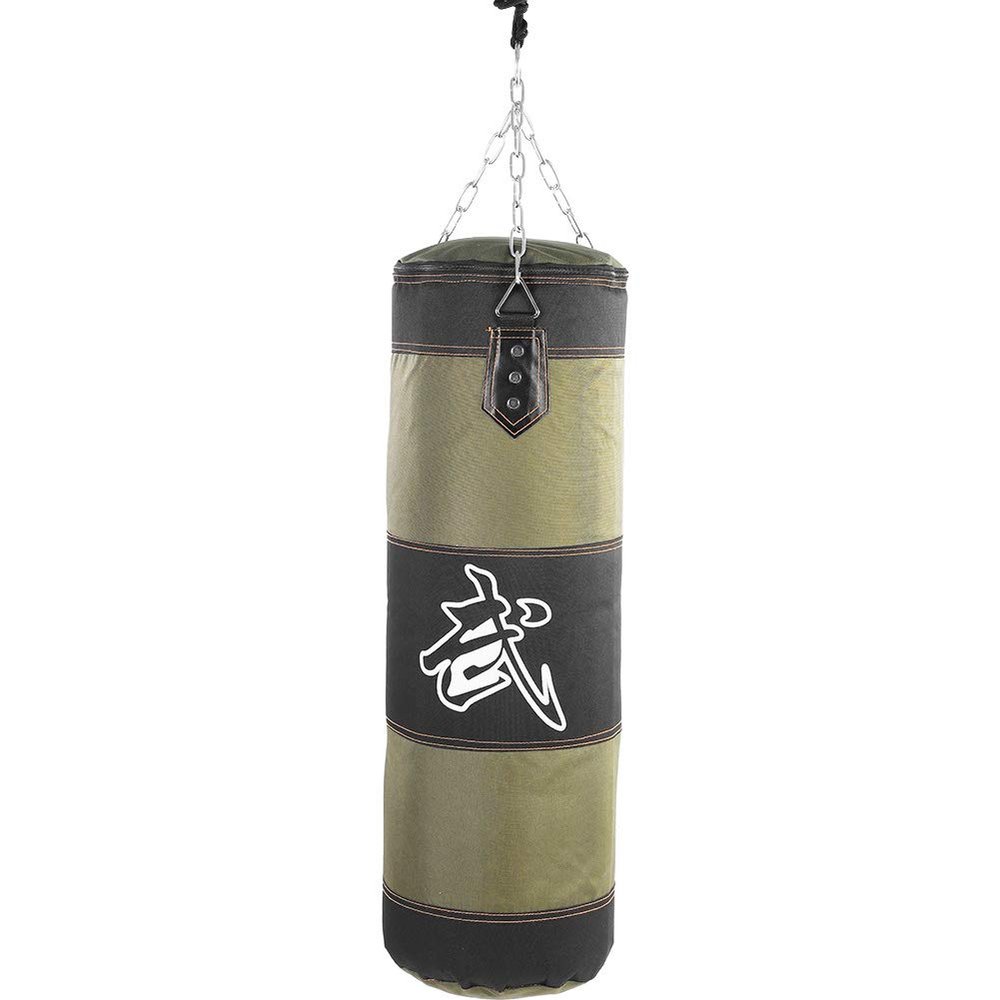 Focket Punch Sandbag,Empty Training Kick Sandbag Fight Karate Punching Sand Bag with PU Patch Hand from Abrasion for Weight Lifting,Exercise,etc (Green-0.8m)