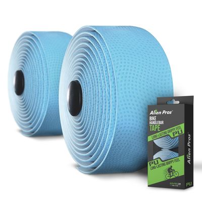ALIEN PROS Bike Handlebar Tape PU (Set of 2) Blue - Enhance Your Bike Grip with These Bicycle Handle bar Tape - Wrap Your Bike for an Awesome Comfortable Ride (Set of 2, Blue)