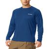 baleaf Men's Long Sleeve Swim Shirts Rash Guard UV Sun Protection SPF T-Shirts UPF 50+ Quick Dry Swimming Fishing Ocean Blue Size S view 1