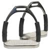 Derby Originals 4.25" Stainless Steel Flex Comfort Stirrup Iron Pair with White Rubber Tread view 1