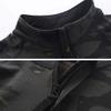 AKARMY Men's Military Short Sleeve T-Shirt, Tactical Cargo Pullover Polo Shirts, Outdoor Camo Shirt with 1/4 Zipper 0312 Dark CP view 3