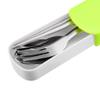 uxcell 3-in-1 Stainless Steel Fork Spoon Chopsticks Set Travel Cutlery Set Portable Flatware Set Reusable Tableware Utensils with Plastic Case view 4
