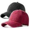 2 Pack Baseball Caps Golf Dad Hats,Ajustable Vintage Washed Cotton Ball Cap for Men Women(Black+WineRed)