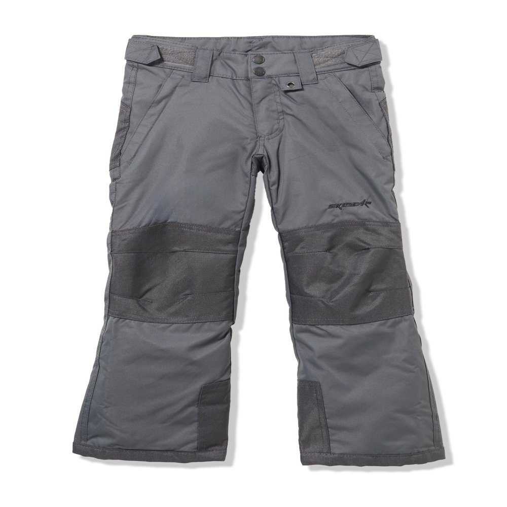 SkiGear Kids Reinforced Snow Pants, Charcoal, X-Small