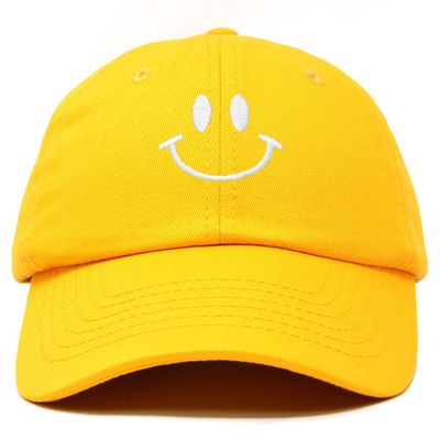 DALIX Smile Baseball Cap Smiling Face Happy Dad Hat Men Women Teens in Gold