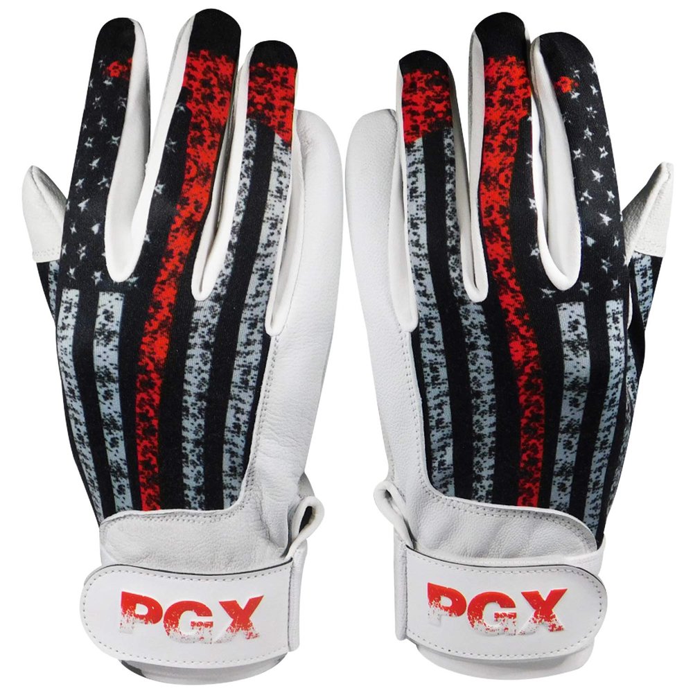 Adult PGX USA Firefighter Baseball Batting Gloves (Small)