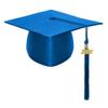 TopTie Shiny Kindergarten Child Size Graduation Cap Hat with 2025 Tassel-Royal Blue view 1
