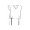 Keter Judaica Boys Perf-Tzit V-Neck Undershirt Tzitzis with Ashkenaz Strings - White, 4 view 2