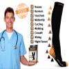 Physix Gear Compression Socks - Best Men & Womens Compression Socks for Circulation, Running, Nurses, Athletic Use Sock Compression, Blood Pressure Socks, Calcetines de Compresion, Black/Orange, XXL view 4
