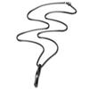 Moolee Mens Stainless Steel Pendant Necklace Twisted Cube Bar Pendant with Link Chain, Black with 24 Inches Box Chain view 3