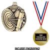 Archery Medals, 2" Gold Archery Medal Award with Free Custom Engraving 100 Pack view 2