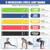 23Pcs Resistance Bands Set Workout Bands, 5 Stackable Exercise Bands with Handles, 5 Resistance Loop Bands, Jump Rope, Figure 8 Resistance Bands, Headband, Cooling Towel view 4