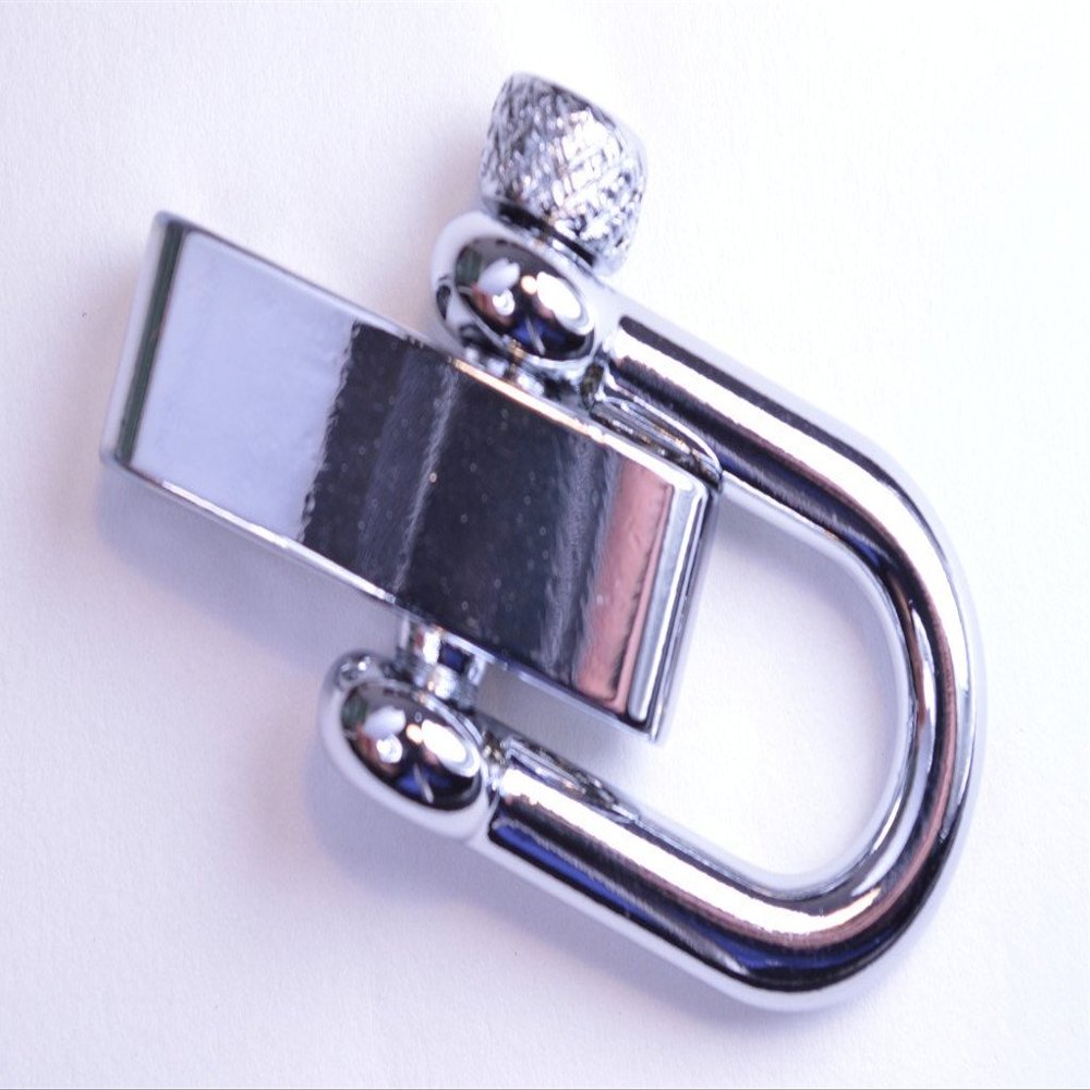Chrome Adjustable Paracord Metal Shackle - 50 Pack