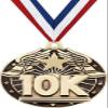 10K Medals, 2" Gold 10K Race Medal Award with Free Custom Engraving 10 Pack view 1